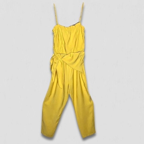 BCBGeneration Yellow Strapless Jumpsuit Rayon Blend - Small - Picture 3 of 16